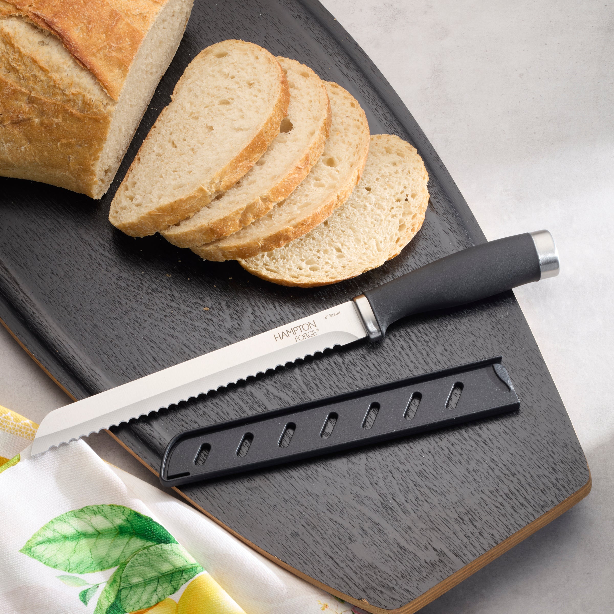 Epicure Bread Knives with Blade Guards, Set of 2
